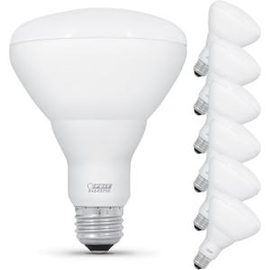 Feit Electric Enhance BR30 LED Light Bulb, 65W Eq, Soft White, 7 Pack Dimmable, 650 Lumens, E26 Base, 2700K, 90+ CRI, Ideal for Security Lights, Landscape Lighting, Recessed Cans & Track Lighting