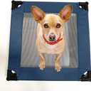 Pozico Elevated Pet Bed with Breathable Mesh for Small Cat and Dog, Raised Cooling Pet Cot for Puppy and Kitty, 18.9x18.9 inch (Navy Blue Bed)
