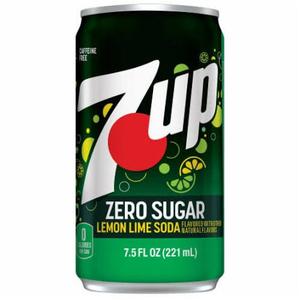 7UP Zero Sugar Lime Lemon Soda, 7.5 Fl Oz Mini Cans, 10 Pack, BBD 11/01/2026