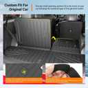 Powoq 7 Seats Fuel Floor Mats Compatible with 2026 Palisade Cargo Mat Floor Liner TPE Back Seat Protector Replacement for 2026 Palisade Accessories (Trunk Mat with Backrest Mat+Floor Mats)