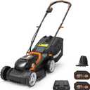 WORX 40V 14" Cordless Lawn Mower for Small Yards, 2-in-1 Electric Mower Cuts Quietly, Compact & Lightweight Push Lawn Mower with 6-Position Height Adjustment WG779  2 Batteries & Charger Included