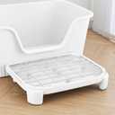 Cat Litter Mat Litter Trapping Mat,19.69"X15.95"X3.54"Litter Box Mat,Waterproof Cat Mats for Litter Large,Easy Clean,Non-Slip Litter Mat for Cat,Urine-Proof Kitty Litter Catcher Mat,Washable (White)