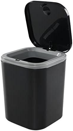 Hommp 0.5 Gallon Tiny Countertop Trash Can, Mini Desktop Garbage Can with Push-Button, Black Hommp 0.5 Gallon Tiny Countertop Trash Can, Mini Desktop Garbage Can with Push-Button, Black