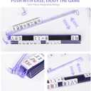 Mahjong Racks, Anti-Slip Design Clear All-in-One Mahjong Racks and Pushers - Modern American Mahjong Tile Racks Set of 4 (Light Purple)