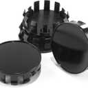 4Pcs Wheel Center Caps for Nissan Titan Armada Wheel Rim Outer 70mm(2.76in) Inner 65mm(2.56in) Black Hub Caps Replacement 40342-EA210