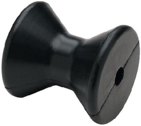 SmartSavor Boat Trailer Black Molded Rubber Bow Stop Roller 4"