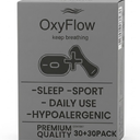 OxyFlow Nasal Strips for Breathing- for Sensitive Skin, Nose Strips for Snoring, Nasal Congestion Relief, Nasal Tape, Breathe Right, Athletic Nasal Strips, Extra Strength, Universal Fit, (2x 30+30 Count), 2 Pack