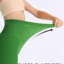 Women's 80 Denier Semi Opaque Tights High Waist Soft Solid Color Footed Pantyhose (Green, S)
