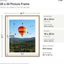 JCJMY 20x24 Picture Frame with 16x20 Mat, Display Photo 16x20 with Mat or 20 x 24 Without Mat, Wall Hanging Large 20 by 24 Poster Frame with Plexiglass, Rustic Brown
