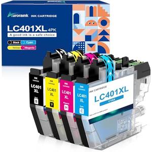 LC401XL Ink Cartridges Replacement for Brother LC401 LC401XL Ink Cartridges for Brother MFC-J1010DW MFC-J1012DW MFC-J1170DW Printer (Black, Cyan, Magenta, Yellow, 4 Pack)