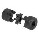 uxcell 3/4" to 7/8" L075 Flexible 3-Piece L-Jaw Coupling Coupler Set & Buna-N NBR Rubber Spider for Log Splitter Hybrid Equipment