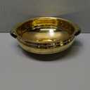TANGERINE Brass Urli Pot || Uruli Bowl in Plainl Design for Home, Hotel/Office Decoration & Gift (Dia - 14 inch)