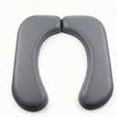 Universal Waterproof Leather Toilet Seat Cushion, Raised Padded Design, Soft Comfort Chair Accessory with Mounting Hardware, 18"L x 14.5"W