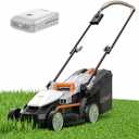 Litheli Cordless Lawn Mower 13 Inch, U20 Handy+ 20V Electric Lawn Mowers for Garden, Yard and Farm, 5 Heights Adjustment, Light Weight,4.0Ah Portable Battery Included