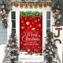 Christmas Door Cover Snowflake Hanging Wall Balls Merry Christmas Happy New Year Front Door Porch Cover Banners for Winter Xmas New Year Holiday Party Decor 70.8 x 35.4 Inch