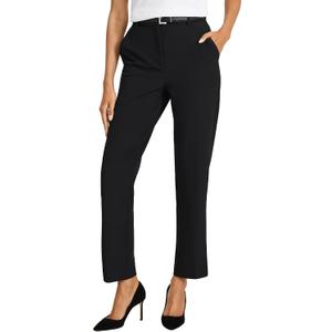 EXPRESS Women’s Editor Pants – Super High Rise Stretch Tailored Trouser with Polished Fit and Comfortable Feel, Black, Size 8