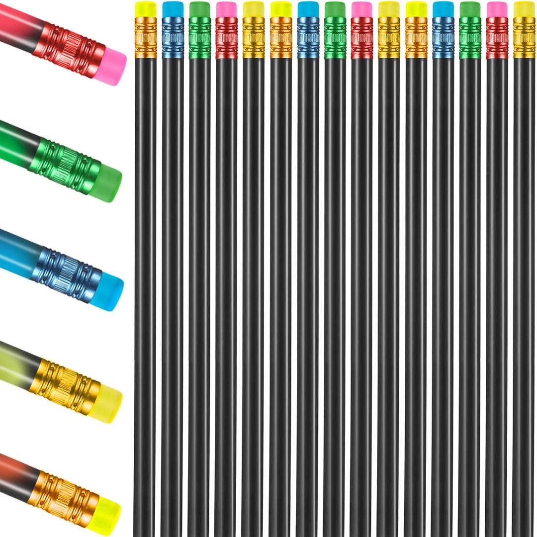 Outus 30 Pieces Color Changing Mood Pencil Bulk with Eraser 2B Wooden Heat Activated Fun Pencils Assorted Colors Thermochromic Pens Gifts for Prizes Birthday Gift Party Favors