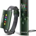 Dog Training Collar with Remote Control, 1600FT Electric Collars for Dogs 8-120 LBs, IP67 Waterproof Collar with Safe Static, Beep, Vibration, Rechargeable E-Collar for Small Medium Large Dogs, Green