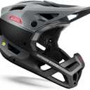 OutdoorMaster MIPS Full Face Mountain Bike Helmet for Men & Women - Two Removable Chin Pad, Ventilation Lightweight - Racing Downhill DH BMX MTB Helmet (Small, Slate Grey)