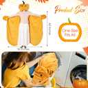 Peryiter Thanksgiving Wearable Blanket Pumpkin Hoodie Adults Friendsgiving Party Gift Oversize Flannel Wrap Throw for Women