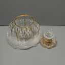 YYJLX Crystal Semi Flush Mount Ceiling Light Fixture E26 Mini Antique Gold Chandelier Small Ceiling Lamp for Entryway Bedroom Bathroom Hallway Closet Foyer