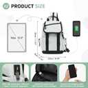 Small Backpack for Women Men, Convertible Crossbody Bags with USB Charge Port, Lightweight Casual Sling Shoulder for Outdoor Travel (Beige)