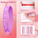 120 PCS Valentine's Day Rubber Wristbands For Adult Party Supplies and Party Favors