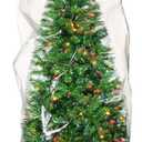 Skylety Christmas Poly Storage Bag Christmas Tree Storage Bag Large Transparent Tree Container for Party Supplies(1 Piece,4 x 9 Feet)