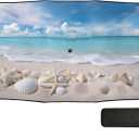 Umbrella Car Windshield Sunshade,Beach Starfish Seashell Reflective Sun Visor Shade,Foldable,Protect Interior & Keep Cool,Suitable Most Vehicles,55" x 27.5"
