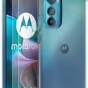 Osophter for Motorola Edge 2022 Case Clear, Moto Edge 2022 Case Transparent with Screen Protector Reinforced Corners TPU Shock-Absorption Flexible Cell Phone Cover(Clear)
