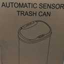 NINESTARS DZT-50-13R Automatic Touchless Infrared Motion Sensor Trash Can/Recycler, 13 Gal 50L, Stainless Steel Base (Oval, Black/Silver Lid)