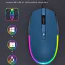 seenda Wired Mouse - USB Computer Mice Wired with RGB Backlit Optical LED Mouse with Attached USB Cord for Laptops Notebooks Chromebook - Blue & Black
