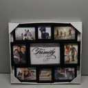 Malden International Designs The Love of a Family Dimensional Collage Black Picture Frame, 8 Option, 6-4x6 & 2-4x4, Black (8308-08), 6-4 by 6 Inch