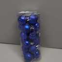 Emopeak 24Pcs Mini Christmas Balls Ornaments for Xmas Tree - 1.57 Inch Small Shatterproof Christmas Tree Decorations Hanging Ball for Holiday Wedding Party Decoration Navy Blue