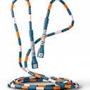 Sportbit Elite Beaded Jump Rope - Adjustable Speed Rope for Fitness, CrossFit, Boxing - Tangle-Free, Lightweight (Retro)