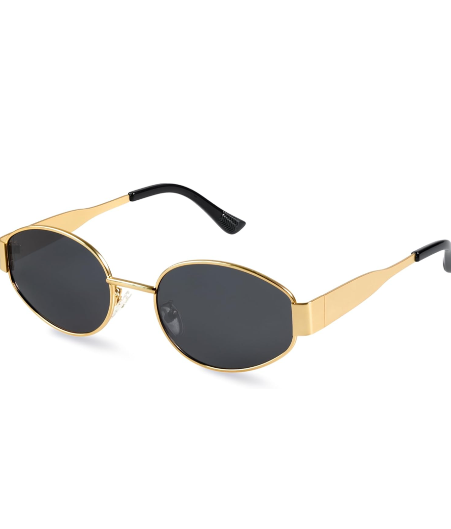 livho 2025 Trendy Oval Sunglasses - Stylish Polarized Shades for Everyday - Retro Metal Frames