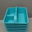 Teacher Created Resources Teal Portable Plastic Storage Caddy 6-Pack for Classrooms, Kids Room, and Office Organization, 3 Compartment