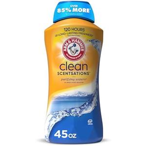 ARM & HAMMER Clean Scentsations In-Wash Scent Booster, Laundry Scent Booster Purifying Waters scent, 45 Oz