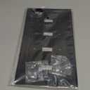 Dyekou Metal Wall Plate for Electrical Outlets, Decorative Aged Bronze Switch Plates Outlet Cover, Light Switch Cover Plate, 4-Gang Wall Plates (Quad Toggle, 1 Pack)