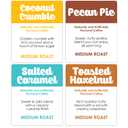 Donut Caf - Gourmet Coffee Medium Roast Flavored Variety Pack Pecan Pie, Coconut Crumble, Salted Caramel, Toasted Hazelnut Single Serve Coffee Pods for Keurig K Cup Brewers 80 Count (EXP 05/05/28)
