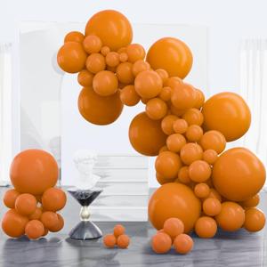 PartyWoo Burnt Orange Balloons, 100 pcs Boho Orange Balloons Different Sizes Pack of 18 Inch 12 Inch 10 Inch 5 Inch Brownish Orange Balloons for Balloon Garland Arch as Party Decorations, Orange-F53 PartyWoo Burnt Orange Balloons, 100 pcs Boho Orange Balloons Different Sizes Pack of 18 Inch 12 Inch 10 Inch 5 Inch Brownish Orange Balloons for Balloon Garland Arch as Party Decorations, Orange-F53