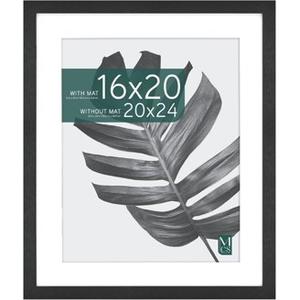 MCS Studio Gallery 16x20 Poster Frame White Woodgrain, Vertical & Horizontal Wall Hanging Large Picture Frame for Photos, Posters & Art Prints 