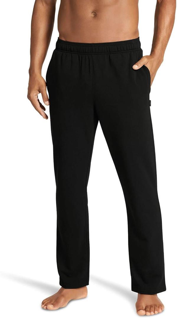 Jockey Men's Casualwear Lightweight Fleece Sweatpant (Large, Black)