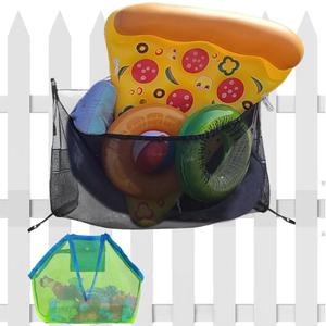 Heavy Duty Pool Storage Bag Kit, Floating Mesh Organizer for Pool Toys, Noodles, Floats and Swim Gear, Outdoor Storage