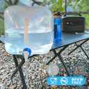 Collapsible Water Container Jug with Spigot, 2 Packs 5.3 Gallon BPA Free Camping Water Storage Carrier for Outdoor Hiking Backpacking & Emergency Survival Kit, Foldable Portable Canteen