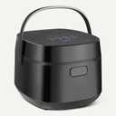 Amazon Basics Rice Cooker 6-cup Uncooked 12-cup Cooked, Micom with Fuzzy Logic, Ceramic Non-Stick Coating, Auto Keep Warm, Locking Lid, Black
