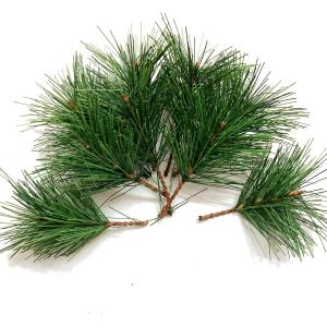 Green Plants Pine Needles Artificial Pine Needles Branches Fake Pine Picks for Christmas Garland Wreath Decorations (3.9inch)