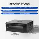 Server Rack Enclosure with Glass Door Black, Locks, & Removable Side Panels - Wall Mount IT Network Cabinet 19 Inch Rack 17.7 Inches Deep, 4U