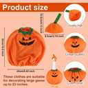 Halloween Pumpkin Goose Outfit, Porch Goose Outfits Yard Lawn Geese Statue Costume Clothes 23" Plastic Geese Duck Clothing Hat Set for Outdoor Patio Garden Decorations