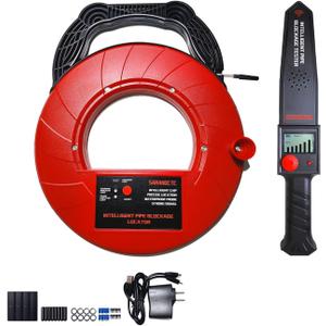 Pipe Locators, Water Pipe Blockage Detector for PVC/Plastic/Metal Underground Pipeline Blocking Clogging Finder Sewer Wall Scanner Plumbing Tools 30M (30)